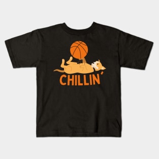 Chillin' - Lazy Basketball Dog Kids T-Shirt